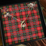 To My Beautiful Soulmate Necklace In Your Eyes I Have Found My Home Clan Nesbitt Tartan Wishbone Dancing Necklace