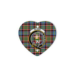 Glass Scottish Clan Plaid Ornament Gift. Christmas Tree Ornament Glass Christmas Ornament, Christmas Heart Ornament, Plaid Heart Ornament, Tartan Ornament, Tartan Heart Ornament