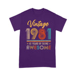 Vintage 1981 40 Years Of Being Awesome 40th Birthday Gifts Birthday Shirt Funny 40th Birthday T Shirts - Scotstee Shop