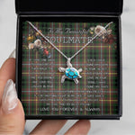 Sea Turtle Necklace To My Beautiful Soulmate Necklace In Your Eyes I Have Found My Home Clan Buchanan Hunting Tartan Blue Turtle Necklace, Valentine Necklace Gift for Girlfriend Clan Mitchell Ancient Tartan Sunflower Pendant Necklace, Scottish Tartan Jewelry, valentine necklace, necklace girlfriend, necklace for wife, cute necklaces for girlfriend, jewelry for girlfriend, to my soulmate necklace, to my future wife necklace