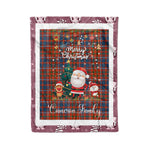 Personalized Gift Tartan Plaid Blanket Clan Cameron Of Lochiel Ancient With Funny Santa Snowman Reindeer Merry Christmas Fleece Blanket, Home Living Room, Plaid Blanket, Tartan Blanket, Scottish Blanket, Buffalo fleece blanket, Christmas Blanket