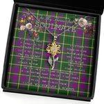 To My Beautiful Soulmate Sunflower Necklace In Your Eyes I Have Found My Home Clan Taylor Tartan Jewelry For Girlfriend, Tartan Sunflower Pendant Necklace, Scottish Tartan Jewelry, valentine necklace, necklace girlfriend, necklace for wife, cute necklaces for girlfriend, jewelry for girlfriend, to my soulmate necklace, to my future wife necklace