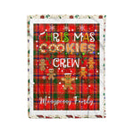 Fleece Blanket - Personalized Gift Tartan Plaid Blanket Clan Monypenny With Christmas Cookie Baking Crew Christmas Gift Fleece Blanket