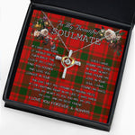 To My Beautiful Soulmate Necklace In Your Eyes I Have Found My Home Clan MacQuarrie Tartan Cross Dancing Necklace
