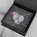 Rising Phoenix Necklace - Valentine Necklace Clan MacDuff Hunting Ancient Tartan Gift for Girlfriend, Gift for My Wife Rising Phoenix Necklace