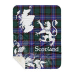 Sherpa Blanket - Tartan Blanket Thistle and Lion Scottish Clan Guthrie Plaid Blanket, plaid sherpa blanket queen,purple sherpa blanket,queen sherpa blanket,queen size sherpa blanket,red sherpa blanket,scottish tartan blankets,sherpa blanket,sherpa christmas blanket