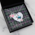 Sea Turtle Necklace Gift for My Beautiful Girlfriend Valentines Necklace Clan Rose Hunting Modern Tartan Blue Turtle Necklace