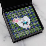 Sea Turtle Necklace Gift for My Beautiful Girlfriend Valentines Necklace Clan Monteith Hunting Tartan Blue Turtle Necklace