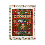 Personalized Gift Tartan Plaid Blanket Clan Nithsdale With Christmas Cookie Baking Crew Christmas Gift Blanket, Plaid Blanket, Christmas Fleece Blanket, Christmas Blanket, Tartan Blanket, Scottish Blanket, Scotland Blanket, Family Name Blanket, Custom Blanket, Personalized Blanket