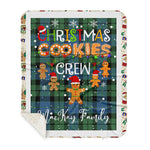 Personalized Gift Tartan Plaid Blanket Clan MacKay Ancient With Christmas Cookie Baking Crew Christmas Gift Sherpa Blanket, tartan sherpa blanket,buffalo plaid sherpa blanket,christmas sherpa blanket,Christmas Throw Blanket,green plaid sherpa blanket,green sherpa blanket