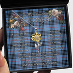 To My Beautiful Soulmate Sunflower Necklace In Your Eyes I Have Found My Home Clan MacKie Ancient Tartan Jewelry For Girlfriend