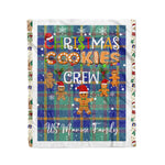 Personalized Gift Tartan Plaid Blanket Clan US Marine With Christmas Cookie Baking Crew Christmas Gift Blanket, Plaid Blanket, Christmas Fleece Blanket, Christmas Blanket, Tartan Blanket, Scottish Blanket, Scotland Blanket, Family Name Blanket, Custom Blanket, Personalized Blanket