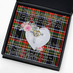 Gift For My Beautiful Girlfriend Necklace Valentine Necklace Clan Francis Tartan Cross Dancing Necklace Scottish Tartan Jewelry