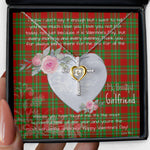 Gift For My Beautiful Girlfriend Necklace Valentine Necklace Clan Callander Tartan Cross Dancing Necklace Scottish Tartan Jewelry