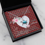 Sea Turtle Necklace Gift for My Beautiful Girlfriend Valentines Necklace Clan MacIver Red Tartan Blue Turtle Necklace