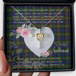 Gift For My Beautiful Girlfriend Necklace Valentine Necklace Clan Gunn Modern Tartan Cross Dancing Necklace Scottish Tartan Jewelry