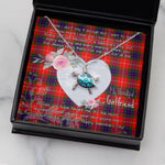 Sea Turtle Necklace Gift for My Beautiful Girlfriend Valentines Necklace Clan Fraser Modern Tartan Blue Turtle Necklace