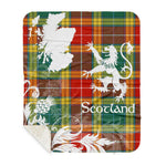 Sherpa Blanket - Tartan Blanket Thistle and Lion Scottish Clan Buchanan Old Sett Plaid Blanket, plaid sherpa blanket queen,purple sherpa blanket,queen sherpa blanket,queen size sherpa blanket,red sherpa blanket,scottish tartan blankets,sherpa blanket,sherpa christmas blanket