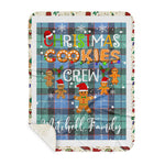 Personalized Gift Tartan Plaid Blanket Clan Mitchell Ancient With Christmas Cookie Baking Crew Christmas Gift Sherpa Blanket, tartan sherpa blanket,buffalo plaid sherpa blanket,christmas sherpa blanket,Christmas Throw Blanket,green plaid sherpa blanket,green sherpa blanket