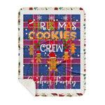 Personalized Gift Tartan Plaid Blanket Clan Graham Of Menteith Pink With Christmas Cookie Baking Crew Christmas Gift Sherpa Blanket, tartan sherpa blanket,buffalo plaid sherpa blanket,christmas sherpa blanket,Christmas Throw Blanket,green plaid sherpa blanket,green sherpa blanket