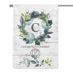 Scotstee Shop - Personal Name Monogram Clan Colquhoun Tartan Garden Flag Family Name Scottish