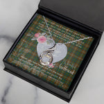Rising Phoenix Necklace - Valentine Necklace Clan Chisholm Hunting Tartan Gift for Girlfriend, Gift for My Wife Rising Phoenix Necklace