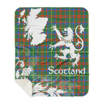 Sherpa Blanket - Tartan Blanket Thistle and Lion Scottish Clan MacKintosh Hunting Ancient Plaid Blanket, plaid sherpa blanket queen,purple sherpa blanket,queen sherpa blanket,queen size sherpa blanket,red sherpa blanket,scottish tartan blankets,sherpa blanket,sherpa christmas blanket