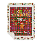 Personalized Gift Tartan Plaid Blanket Clan MacAlister With Christmas Cookie Baking Crew Christmas Gift Sherpa Blanket, tartan sherpa blanket,buffalo plaid sherpa blanket,christmas sherpa blanket,Christmas Throw Blanket,green plaid sherpa blanket,green sherpa blanket