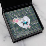 Sea Turtle Necklace Gift for My Beautiful Girlfriend Valentines Necklace Clan Kennedy Tartan Blue Turtle Necklace