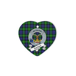 Gordon Scottish Clan Badge Plaid Christmas Ornaments Gift Heart Ornament Gordon Clan Tartan Ornaments, Plaid Ornament, christmas Ornament, plaid christmas ornament