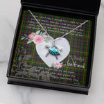 Sea Turtle Necklace Gift for My Beautiful Girlfriend Valentines Necklace Clan Hall Tartan Blue Turtle Necklace