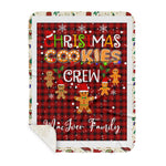 Personalized Gift Tartan Plaid Blanket Clan MacIver Red With Christmas Cookie Baking Crew Christmas Gift Sherpa Blanket, tartan sherpa blanket,buffalo plaid sherpa blanket,christmas sherpa blanket,Christmas Throw Blanket,green plaid sherpa blanket,green sherpa blanket