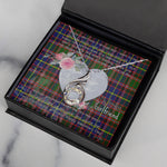 Rising Phoenix Necklace - Valentine Necklace Clan Glas Tartan Gift for Girlfriend, Gift for My Wife Rising Phoenix Necklace