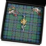 To My Beautiful Soulmate Sunflower Necklace In Your Eyes I Have Found My Home Clan Armstrong Ancient Tartan Jewelry For Girlfriend, Tartan Sunflower Pendant Necklace, Scottish Tartan Jewelry, valentine necklace, necklace girlfriend, necklace for wife, cute necklaces for girlfriend, jewelry for girlfriend, to my soulmate necklace, to my future wife necklace