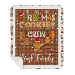Personalized Gift Tartan Plaid Blanket Clan Leask Modern With Christmas Cookie Baking Crew Christmas Gift Sherpa Blanket, tartan sherpa blanket,buffalo plaid sherpa blanket,christmas sherpa blanket,Christmas Throw Blanket,green plaid sherpa blanket,green sherpa blanket