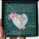 Gift For My Beautiful Girlfriend Necklace Valentine Necklace Clan Kerr Hunting Tartan Cross Dancing Necklace Scottish Tartan Jewelry