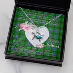 Sea Turtle Necklace Gift for My Beautiful Girlfriend Valentines Necklace Clan Henderson Ancient Tartan Blue Turtle Necklace