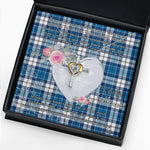 Gift For My Beautiful Girlfriend Necklace Valentine Necklace Clan Muirhead Blue Tartan Cross Dancing Necklace Scottish Tartan Jewelry