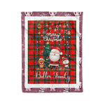 Personalized Gift Tartan Plaid Blanket Clan Butter With Funny Santa Snowman Reindeer Merry Christmas Fleece Blanket, Home Living Room, Plaid Blanket, Tartan Blanket, Scottish Blanket, Buffalo fleece blanket, Christmas Blanket