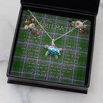 Sea Turtle Necklace To My Beautiful Soulmate Necklace In Your Eyes I Have Found My Home Clan Pringle Tartan Blue Turtle Necklace
