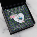 Sea Turtle Necklace Gift for My Beautiful Girlfriend Valentines Necklace Clan MacKenzie Tartan Blue Turtle Necklace