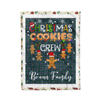 Personalized Gift Tartan Plaid Blanket Clan Broun Modern With Christmas Cookie Baking Crew Christmas Gift Blanket, Plaid Blanket, Christmas Fleece Blanket, Christmas Blanket, Tartan Blanket, Scottish Blanket, Scotland Blanket, Family Name Blanket, Custom Blanket, Personalized Blanket