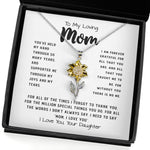 To My Loving Mom Necklace Gift I Need To Say Mom I Love You Gift For Her Love Sunflower Pendant Necklace