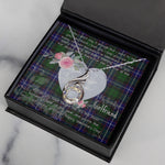 Rising Phoenix Necklace - Valentine Necklace Clan Russell Tartan Gift for Girlfriend, Gift for My Wife Rising Phoenix Necklace