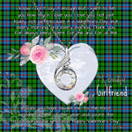 Rising Phoenix Necklace - Valentine Necklace Clan Forsyth Modern Tartan Gift for Girlfriend, Gift for My Wife Rising Phoenix Necklace