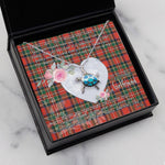 Sea Turtle Necklace Gift for My Beautiful Girlfriend Valentines Necklace Clan Stewart Stuart of Bute Tartan Blue Turtle Necklace
