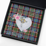 Gift For My Beautiful Girlfriend Necklace Valentine Necklace Clan Stirling Tartan Cross Dancing Necklace Scottish Tartan Jewelry
