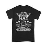 Scotstee Shop - 47th Birthday Vintage Tee For Legends Born In May 1974 Birthday Shirt