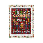 Personalized Gift Tartan Plaid Blanket Clan Sinclair With Christmas Cookie Baking Crew Christmas Gift Blanket, Plaid Blanket, Christmas Fleece Blanket, Christmas Blanket, Tartan Blanket, Scottish Blanket, Scotland Blanket, Family Name Blanket, Custom Blanket, Personalized Blanket