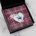 Sea Turtle Necklace Gift for My Beautiful Girlfriend Valentines Necklace Clan Little Tartan Blue Turtle Necklace